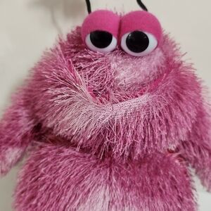 Vintage Pink Furgles Monster Plush Alien Belly Case Media Disc Holder